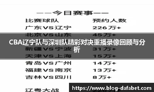 CBA辽宁队与深圳队精彩对决重播录像回顾与分析